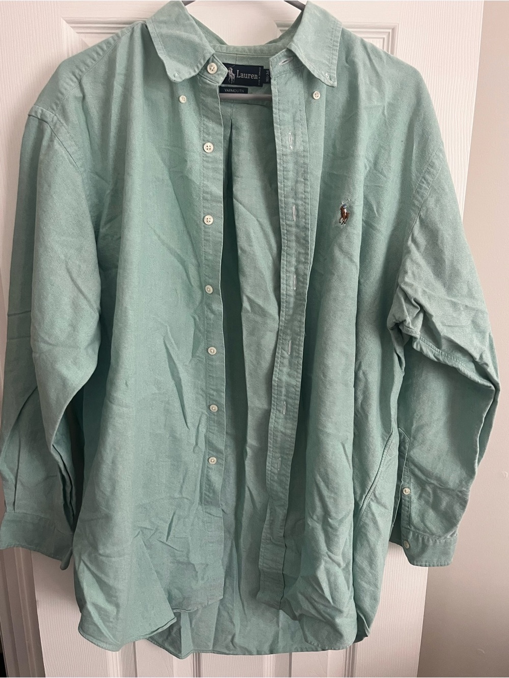 Ralph Lauren Light Mint Green Long-Sleeve Button-Down Shirt